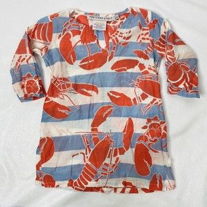 Gretchen Scott Girls Size 2/4 Lobster Tunic Dress